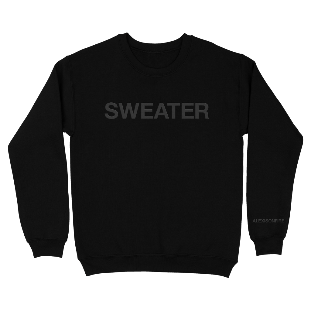 Black-Out Suede "Sweater" Crewneck Sweatshirt