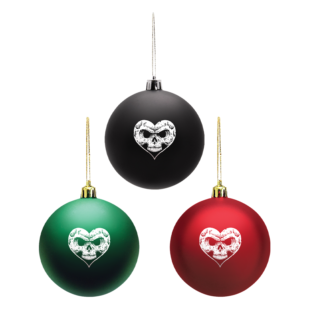 3 x Heartskull Ornament Bundle