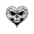 Heartskull Embroidered Back Patch