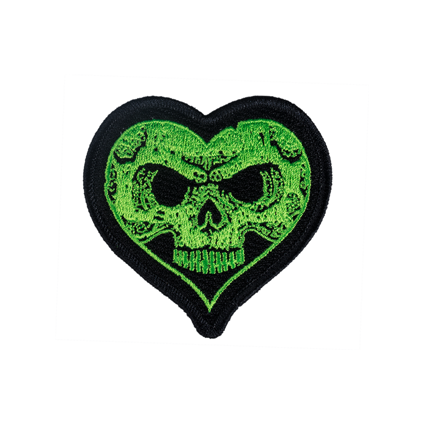 Heartskull Embroidered Patch